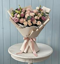 Букет цветов из:  Розы и Лизиантусы #REPLACE_PRED# Дубне