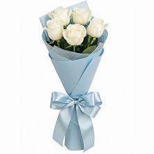 Букет 5 Белых роз Проуд в Дубне