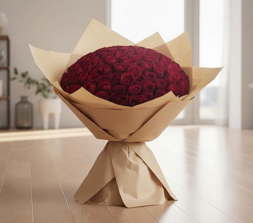 Букет 101 Красная роза в Дубне