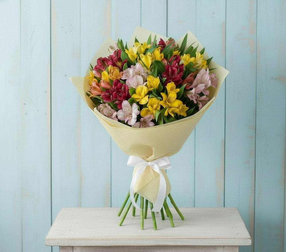 Букет цветов из: Альстромерии в Дубне