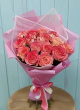Букет 15 Розовых роз Равель в Дубне
